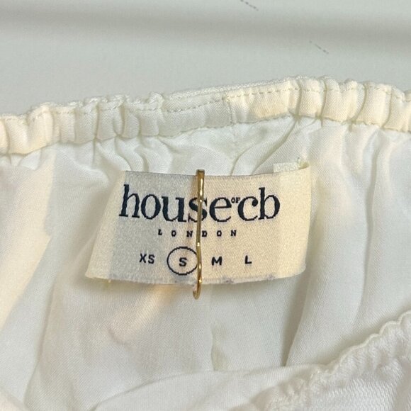 HOUSE OF CB Cleo Drawstring Pants in White Size Small - Picture 5 of 13